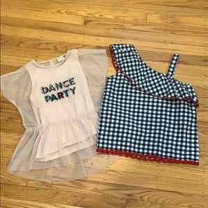 Set of 2 Tops, Zara and Crown&Ivy, Size 7-8
